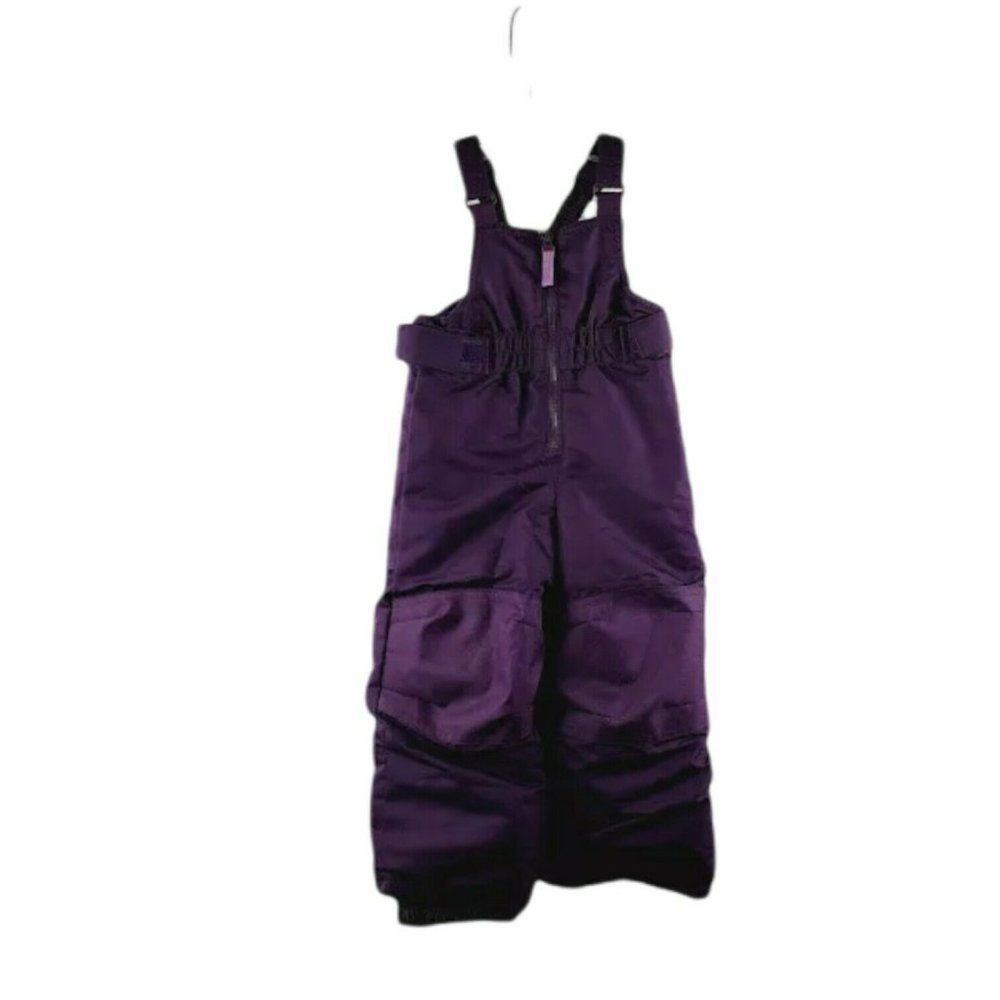Cherokee Girls Purple Adjustable Strap Zip Bib Overall Snowsuit Size 2 Toddler